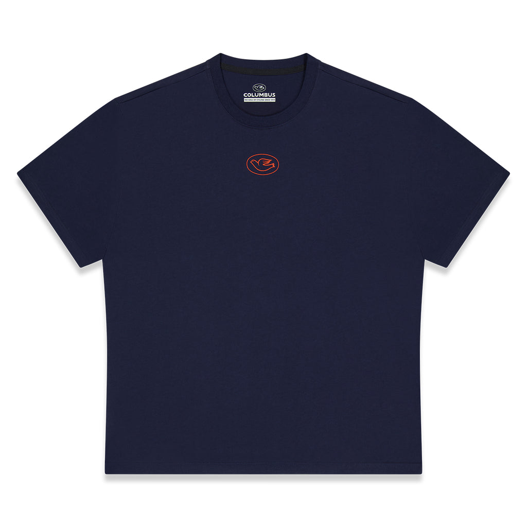 T-SHIRT COLUMBUS FORK STICKER BLUE