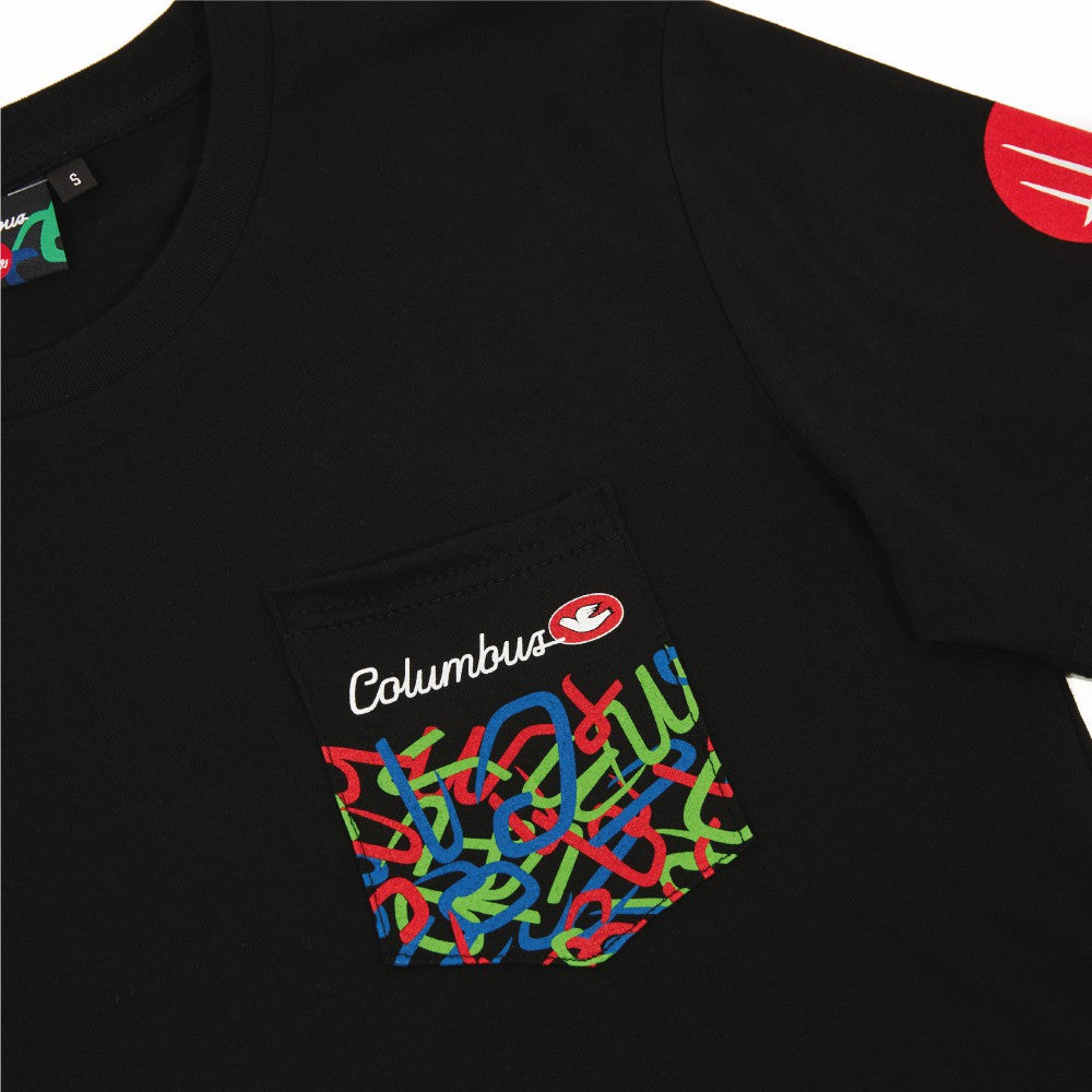 T-SHIRT POCKET HOUSE INDUSTRIES TUBOGRAPHY BLACK