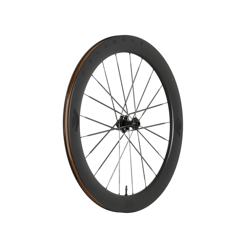 Columbus Cento 62C wheel, black on black, three-quarter view