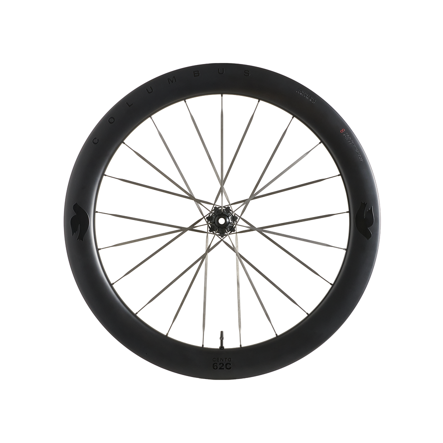 Columbus Cento 62C wheel, black on black, front view