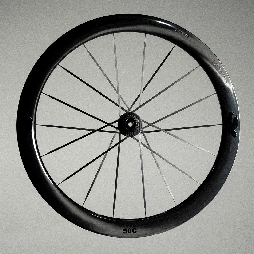 Columbus Spirit 50C wheel, studio front view on light grey