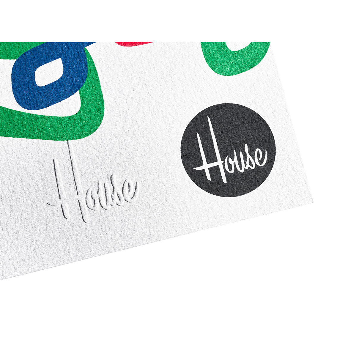 House Industries Tubography print, embossed detail